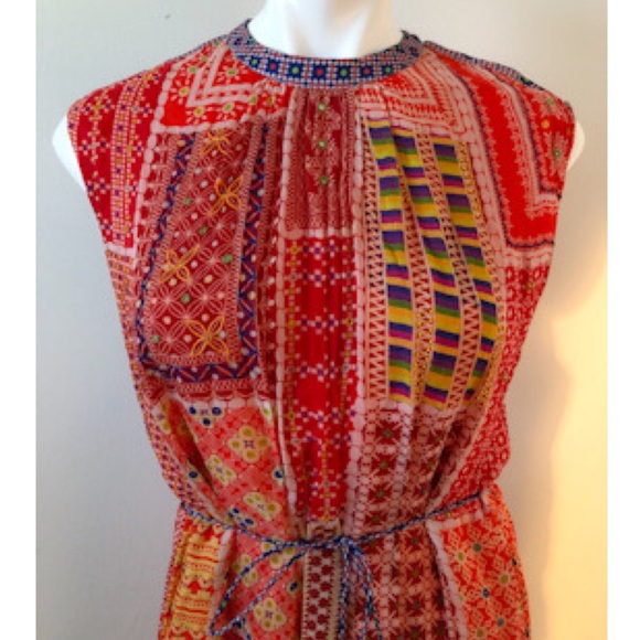 Anthropologie Tanvi Kedia Sol Patchwork Boho Maxi Dress Size Medium - Picture 3 of 8